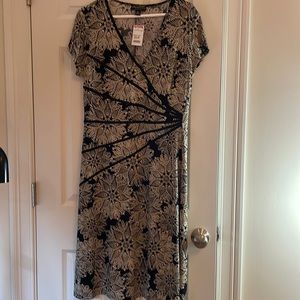 ⚡️SALE! CONNECTED APPAREL BLACK/IVORY DRESS NWT (16)